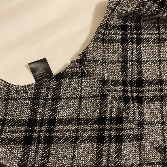 Aqua Checkered Dress Size L Women's Black and Gray - Picture 7 of 7